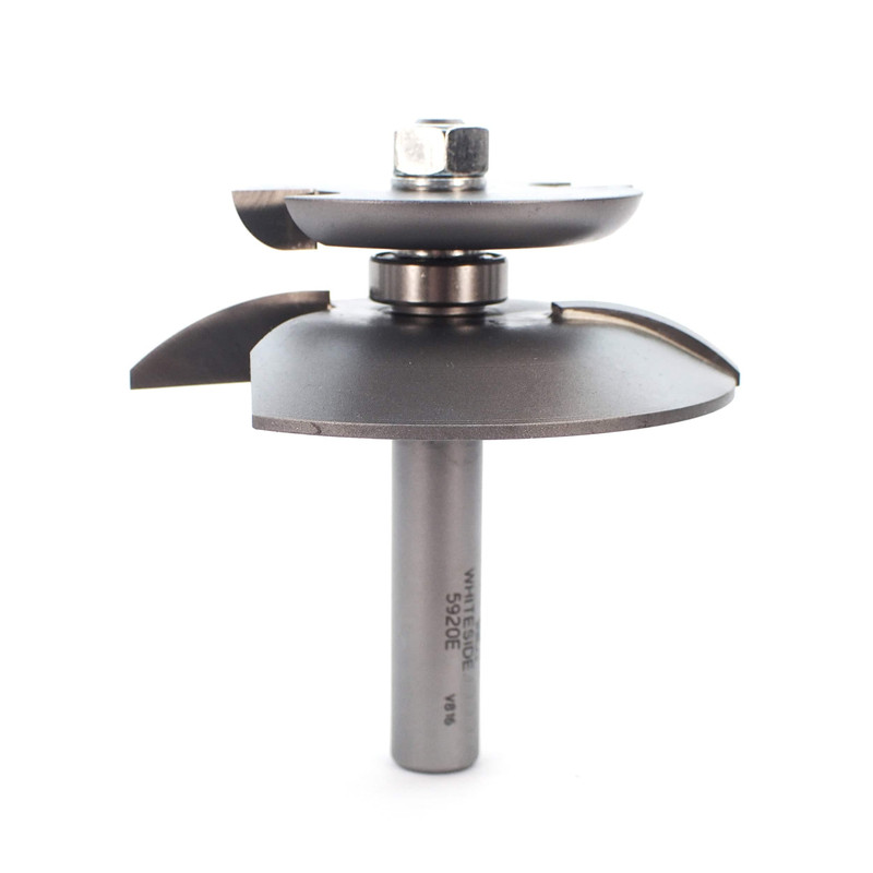 5920E 2-Wing Large Raised Panel Router Bit 3-1/4" D with Back Cutter, Cove